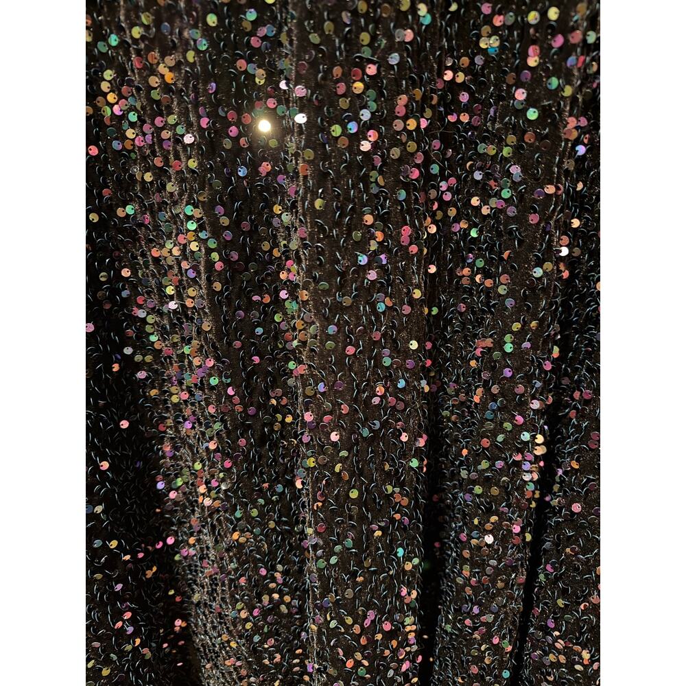 Torrid Black & Iridescent Sequined Open Ruana/Kimono Cover-up Plus Size NWT - Picture 9 of 11